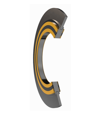 A picture of the bottom part of a rubber ring.