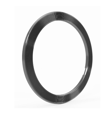 A black ring is shown on the side of a mirror.